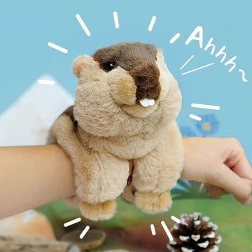 Marmota Stuffed Plush Slap Bracelet (Woodchuck, Grounghog)